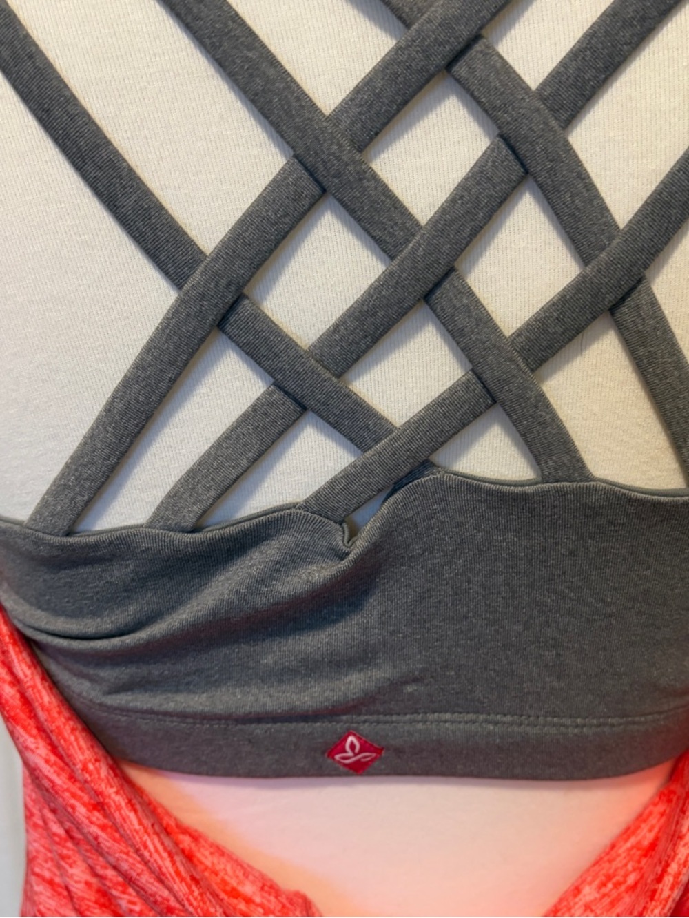 Prana Red Heathered Tank with Contrast Gray Straps - Picture 3 of 4